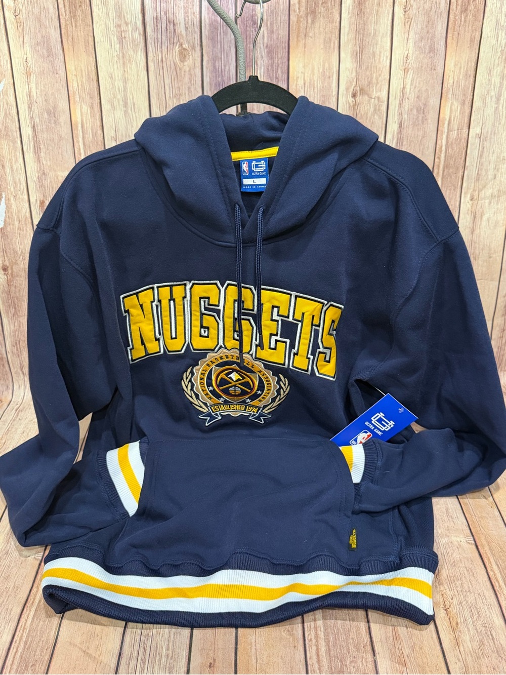 ✨NWT✨ NBA Denver Nuggets Navy Pullover Hoodie